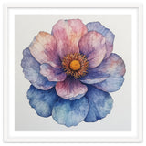 Ethereal Bloom: Watercolor Petals in Indigo and Rose thumbnail