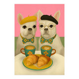 French Bulldogs At Breakfast Café (Print Only) thumbnail