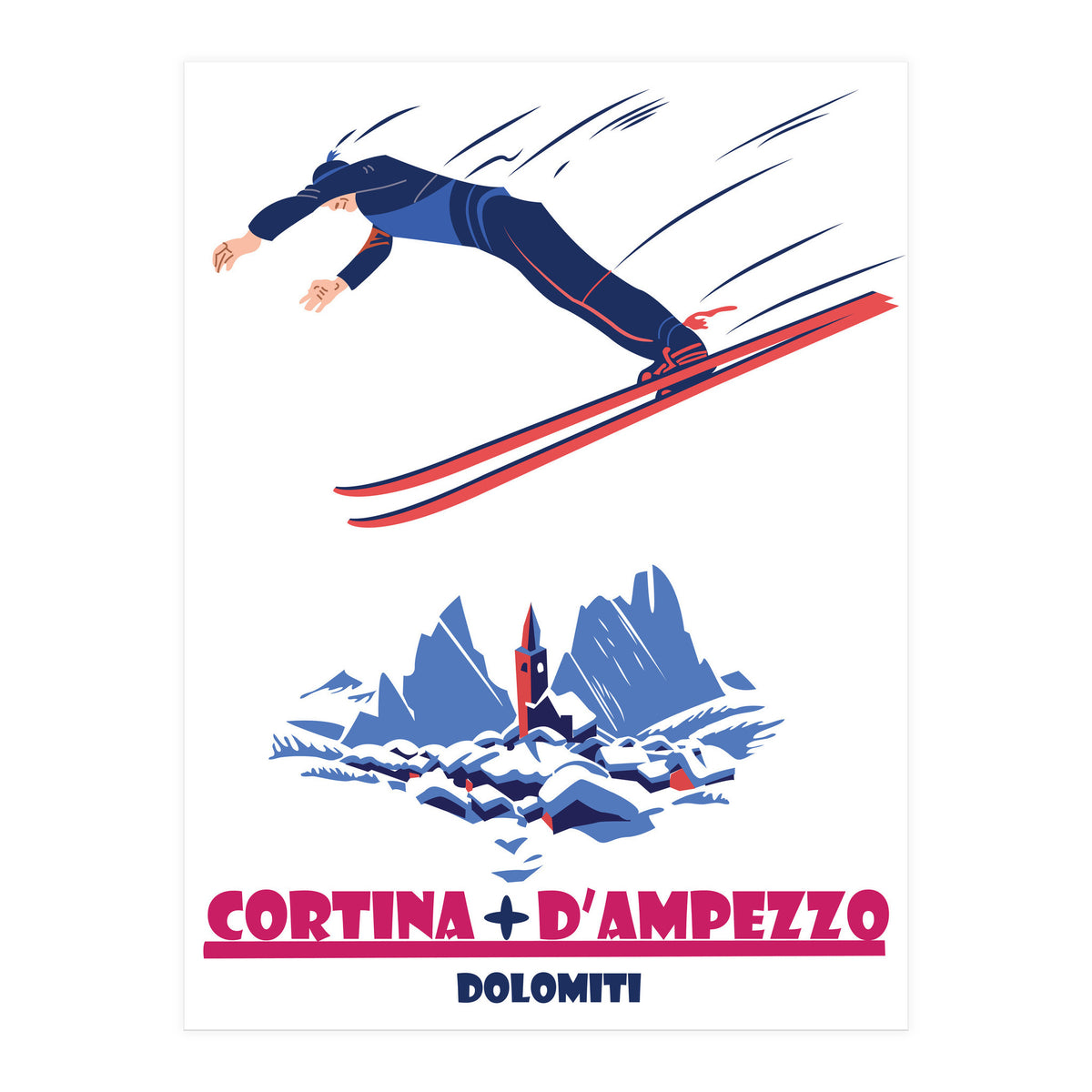 Ski Jump At Cortina Di Ampezzo (Print Only)