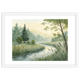 Misty Morning Riverbank: A Woodland Sanctuary thumbnail