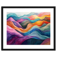 Colorful Abstract Wavy Landscape