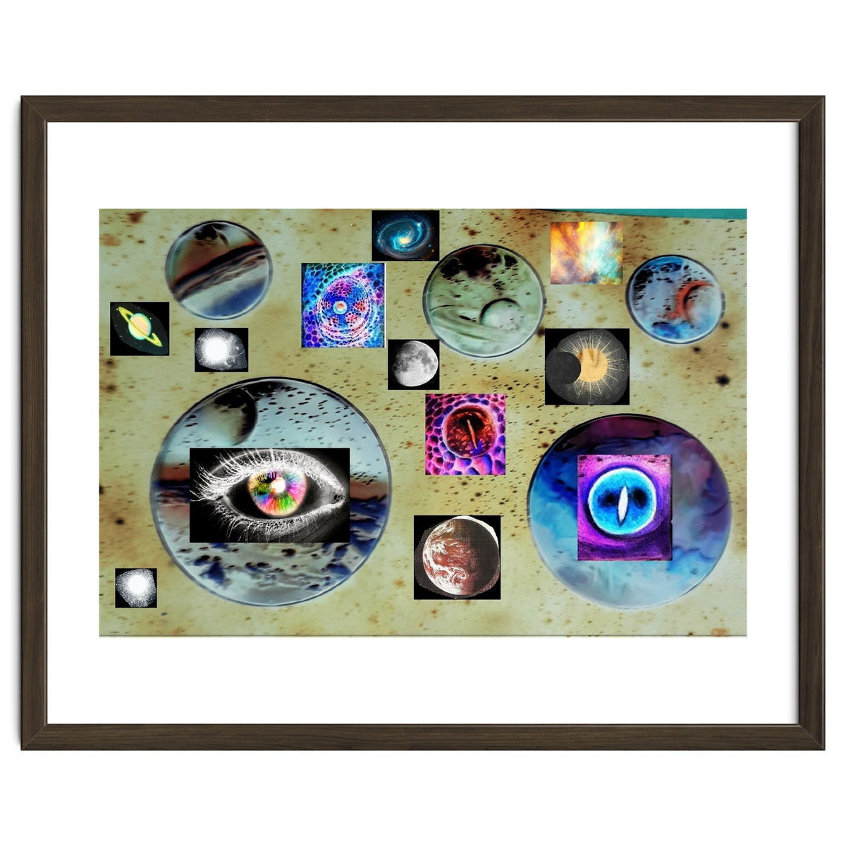 Cosmos Planet Invert Collage Universe Design