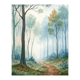Ethereal Misty Forest Watercolor Art Print (Print Only) thumbnail