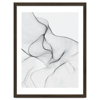 Abstract Black And White Flowing Lines Organic Form