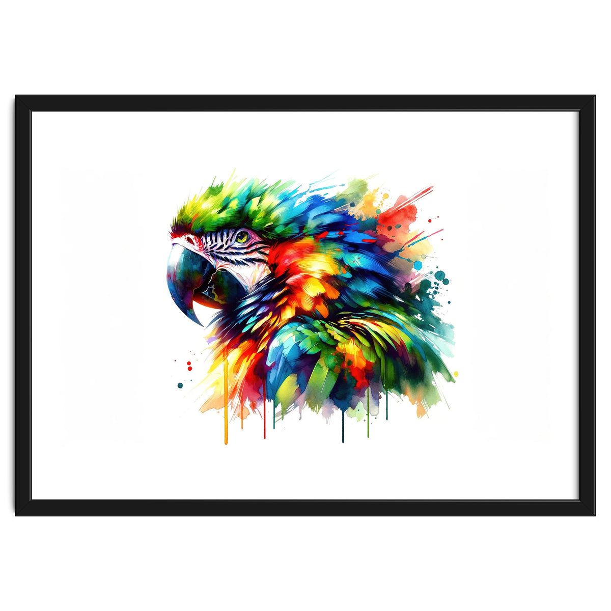 Vibrant Tropical Parrot Portrait