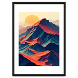 Dramatic Abstract Mountain Sunset Art thumbnail