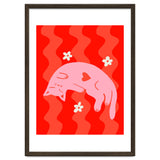 Pink Cat Wavy Background thumbnail