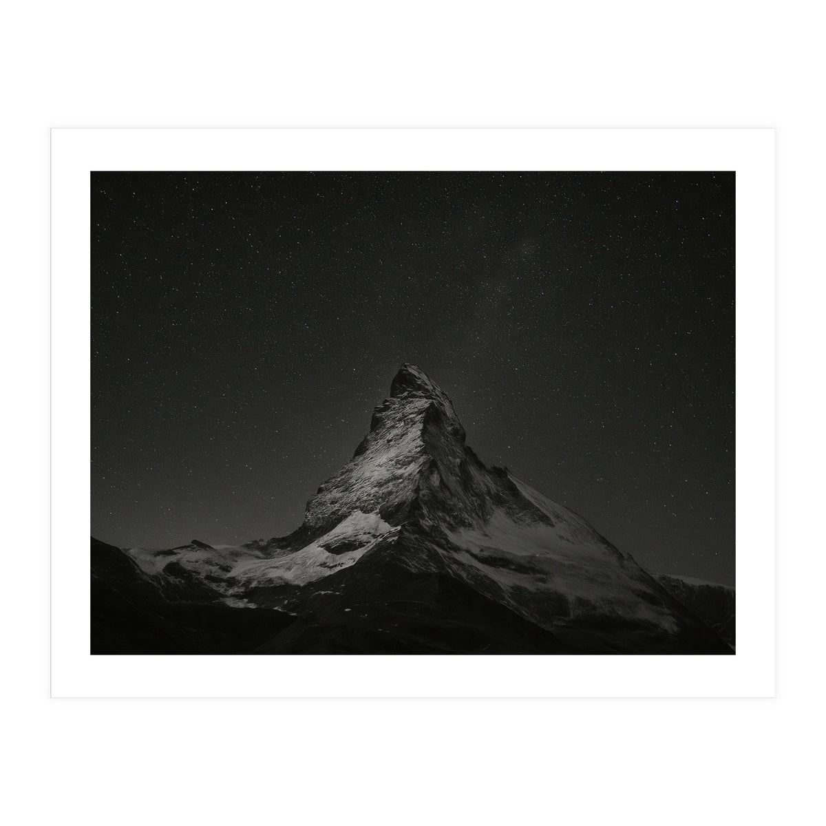 Matterhorn Switzerland Starry Night Mountain Photography (Print Only)