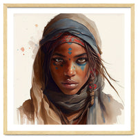 Watercolor Tuareg Woman #2