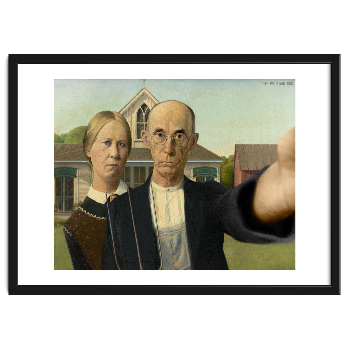 American Gothic - Grant Wood - Selfie