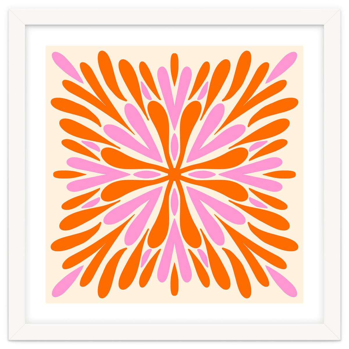 Symmetry Petals - pink and orange