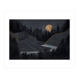 Abstract Landscape Midnight Moon (Print Only) thumbnail