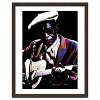 Lightnin' Hopkins American Country Blues Musician legend Colorful Art