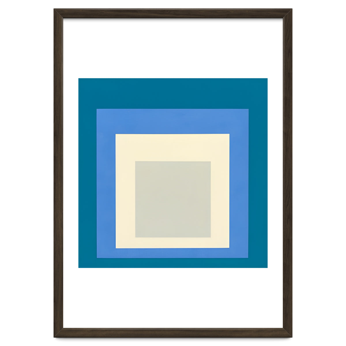JOSEF ALBERS - HOMAGE TO THE SQUARE: BLUE WHITE GREY