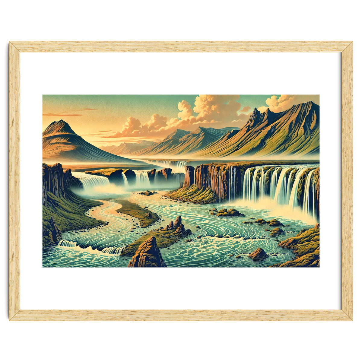 Vintage Iceland, Landscape Poster