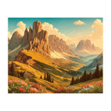 Vintage Dolomites Poster, Italy (Print Only) thumbnail