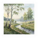 Morning Mist in the Birch Valley (Print Only) thumbnail