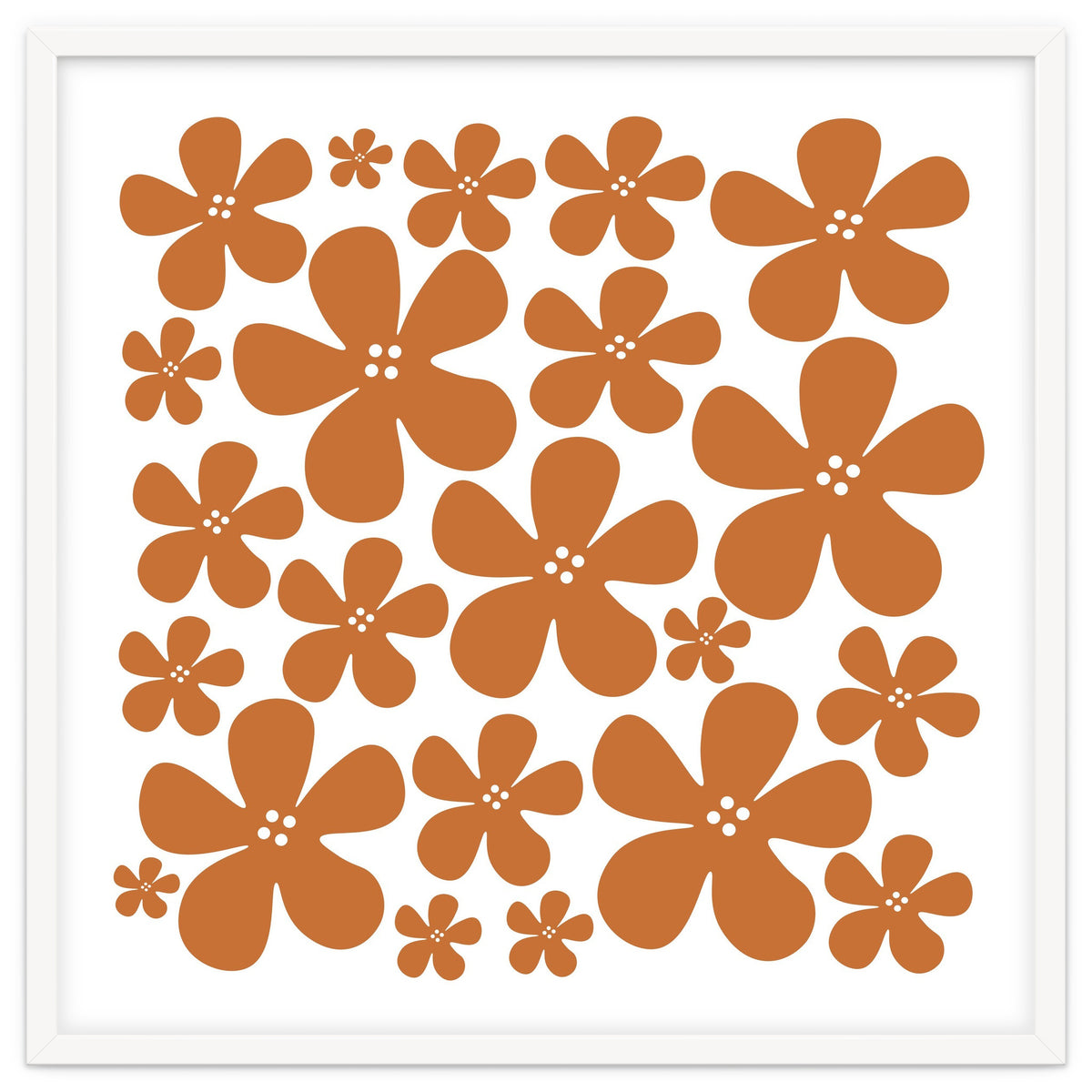 Brown Flowers Pattern