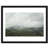Snow-covered green mountains - Iceland thumbnail