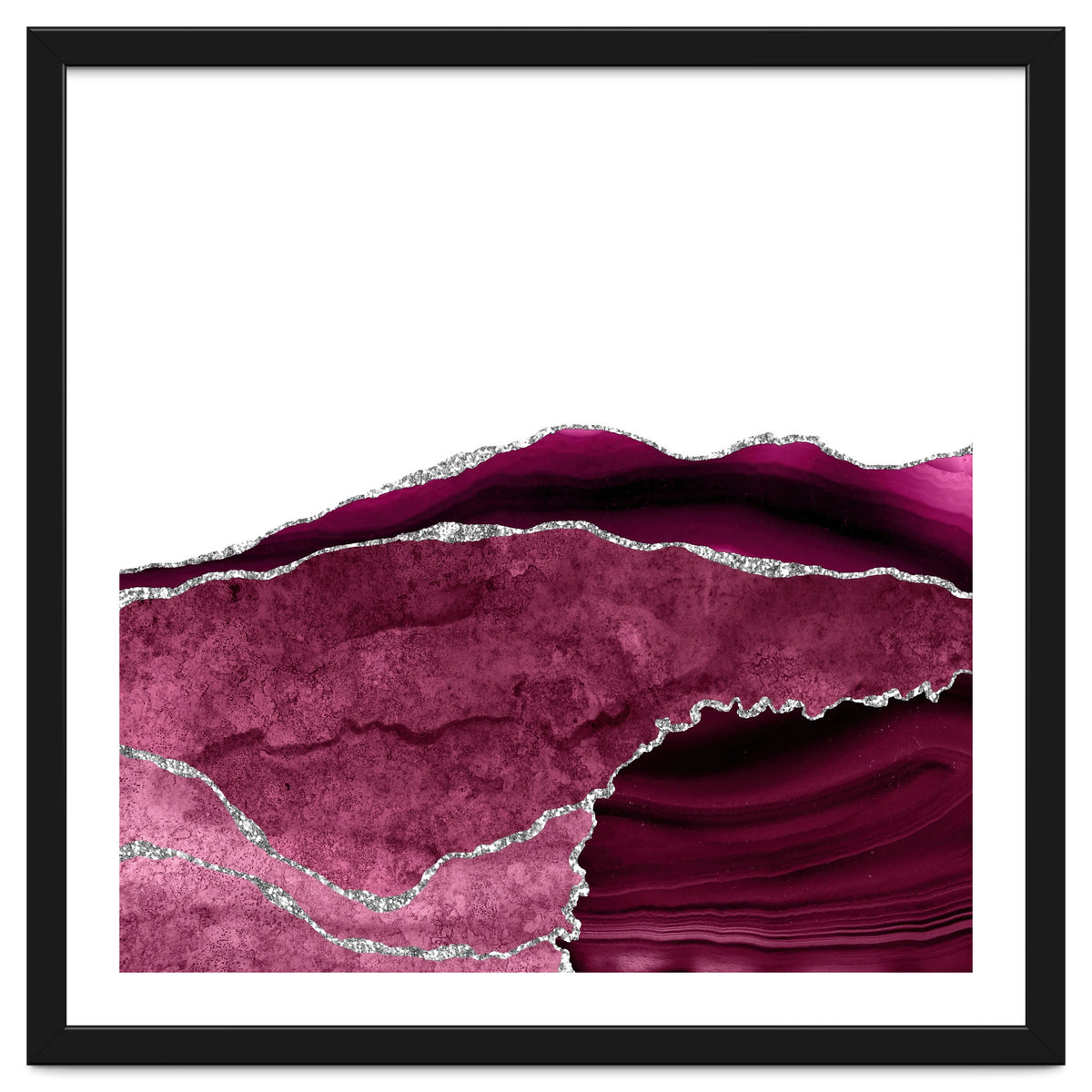Burgundy & Silver Agate Texture 14