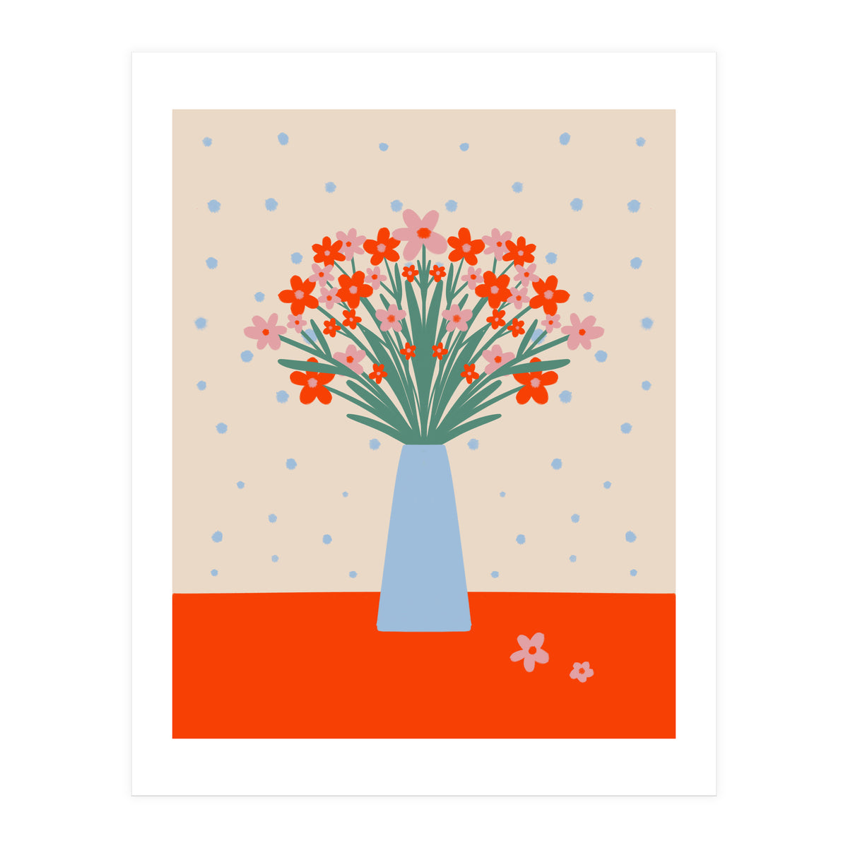 Cute Floral Vase (Print Only)