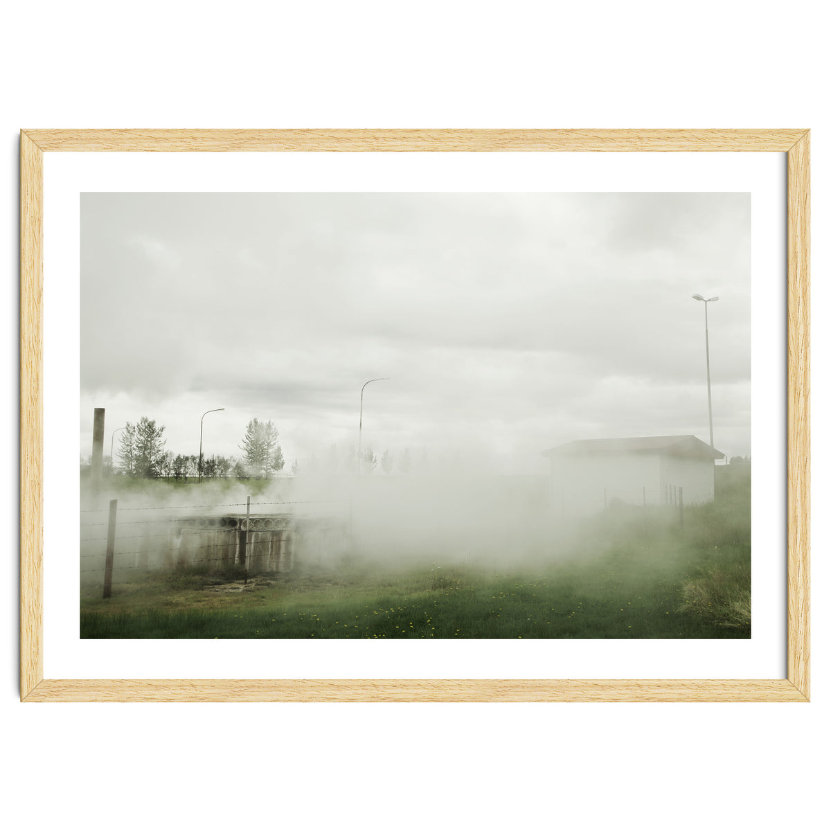 A source covered in steam from a hot spring - Iceland