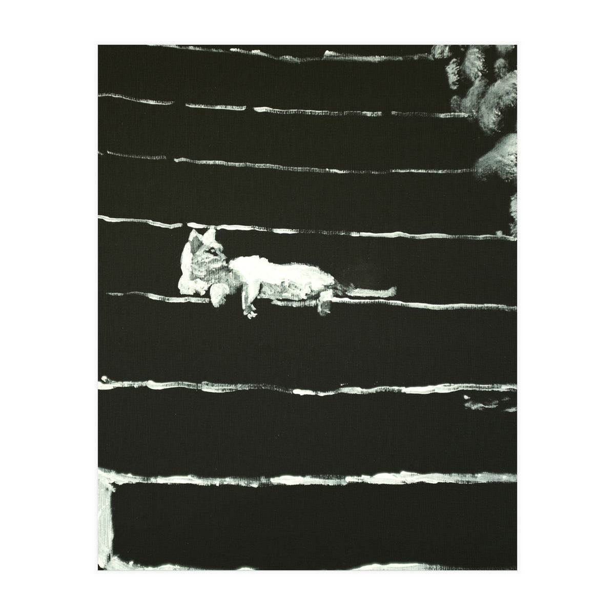 Cat On Stairs (Print Only)