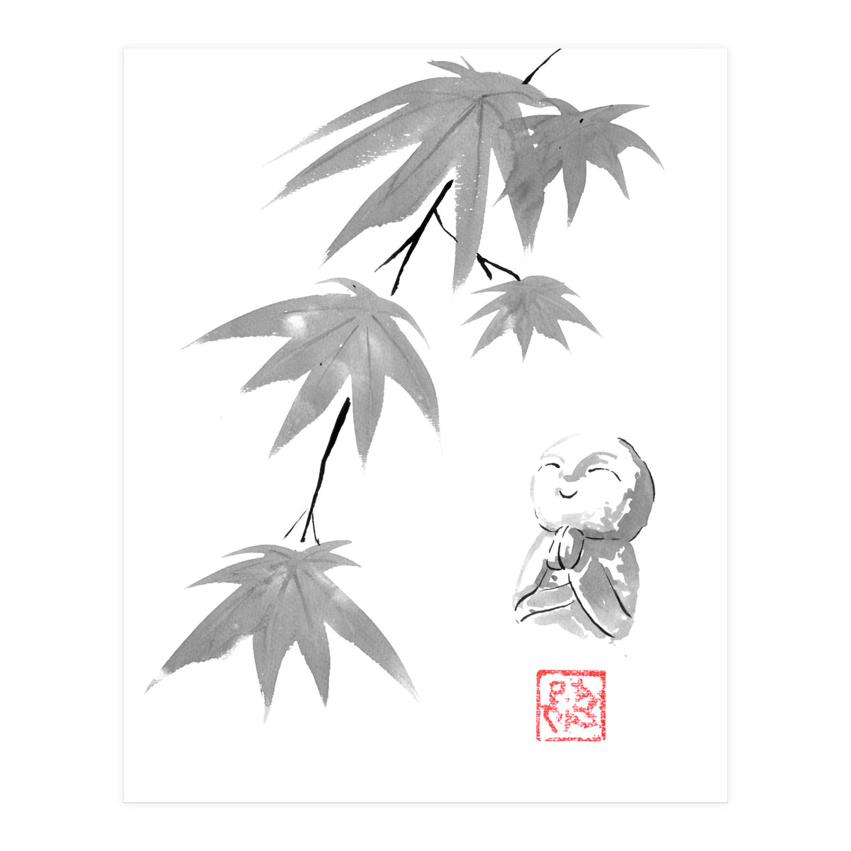 Maple And Jizo (Print Only)
