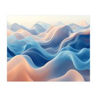 Ethereal Fluid Waves Abstract Art (Print Only)