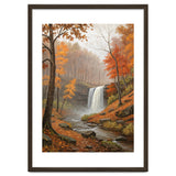 Serene Autumn Waterfall in Misty Forest thumbnail