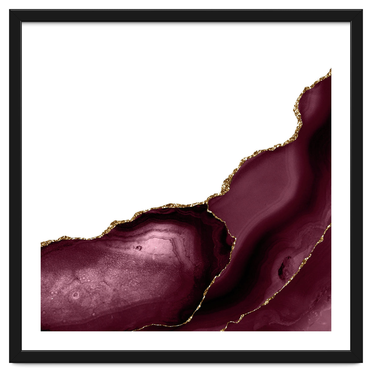 Burgundy & Gold Agate Texture 26