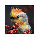 Close Up Of A Cockatiel Parrot With Orange Crest (Print Only) thumbnail