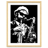 Rahsaan Roland Kirk American Jazz Multi-Instrumentalist in Grayscale 2 thumbnail