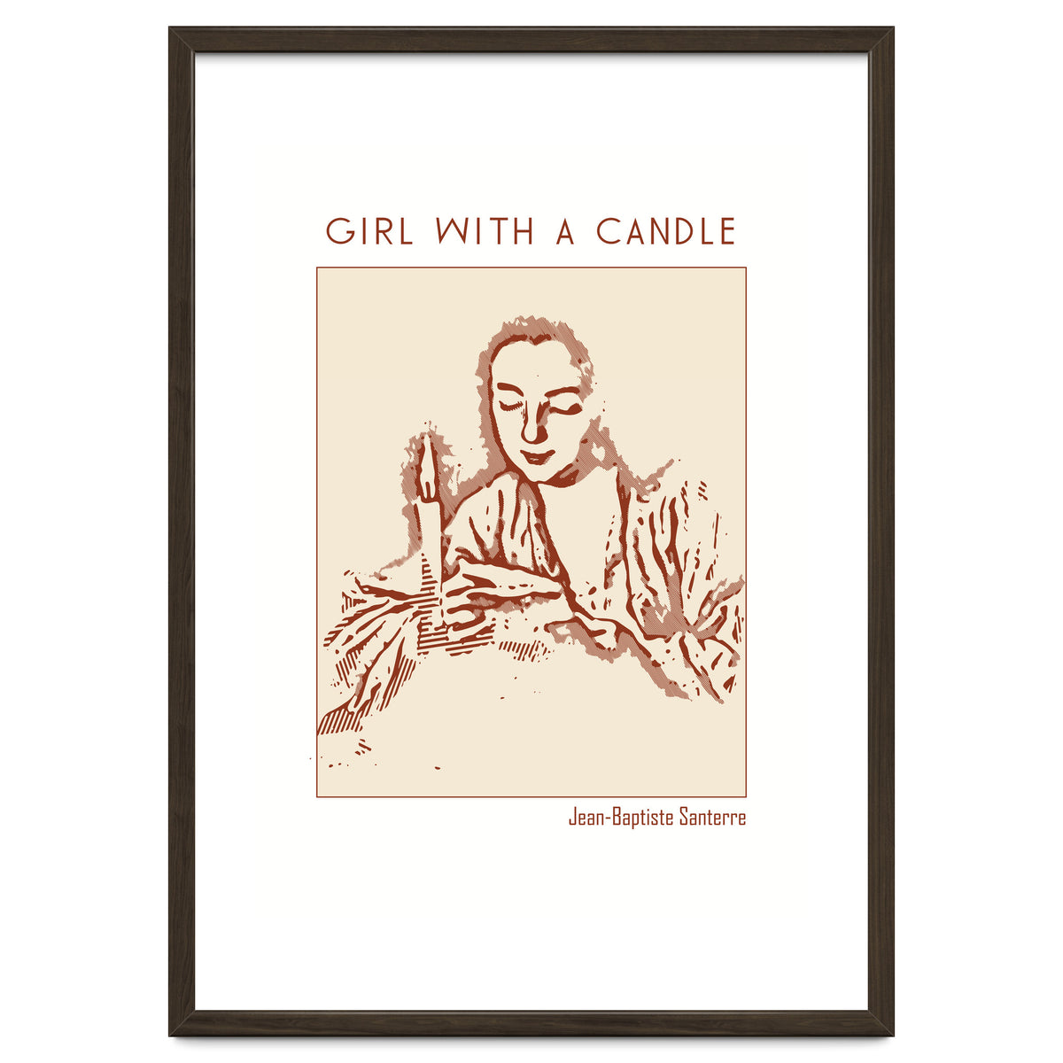 Girl With A Candle – Jean Baptiste Santerre