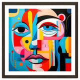 CUBIST HARMONY,  face, the essence of Cubist inspiration in a fragmented vibrant spectrum. thumbnail