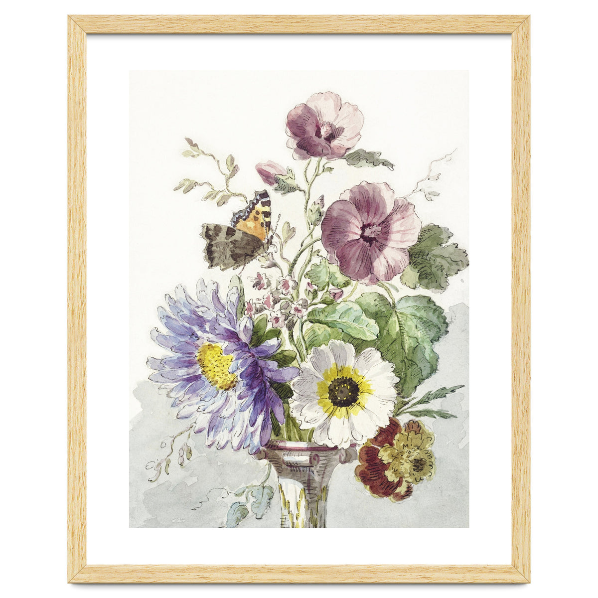 William van Leen – Bouquet of Flowers with a Butterfly (1763–1825)