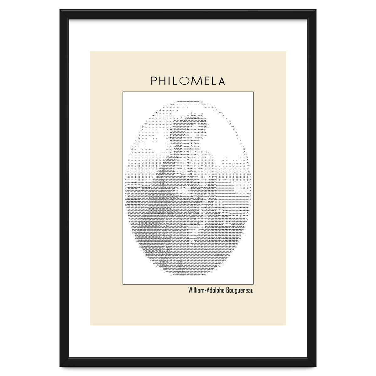 Philomela – William Adolphe Bouguereau (1861) – Ascii Art
