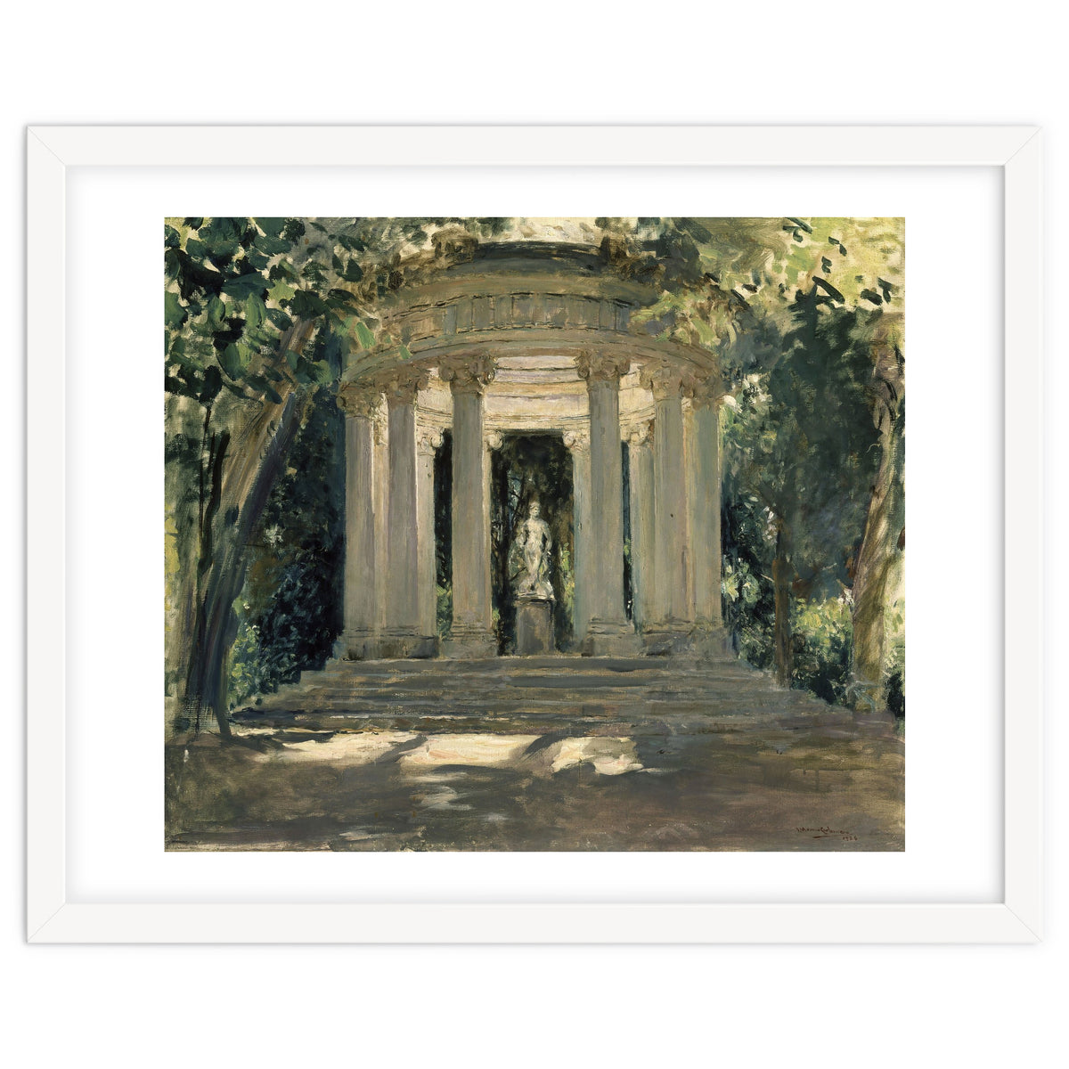 THE VILLA ADRIANA OF TIVOLI (ROME) - 1926 - OIL ON CANVAS - 0.60 X 0.70 M.