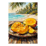 Tropical Mango Beach Oil Painting  (Print Only) thumbnail