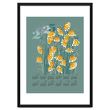 calendar 2025  linocut meadow green thumbnail