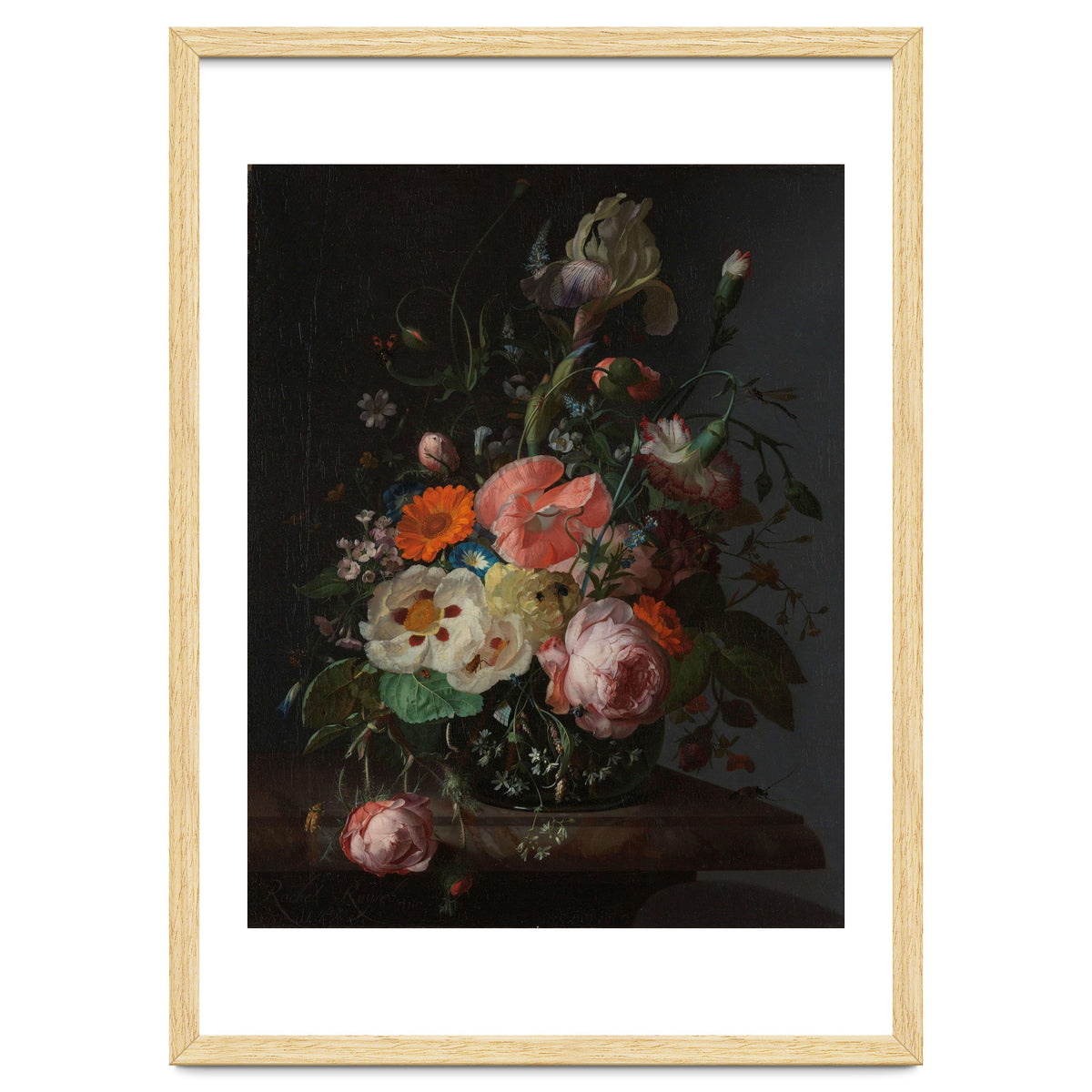 Still Life with Flowers on a Marble Tabletop. Dating: 1716. Measurements: h 48.5 cm × w 39.5 cm.