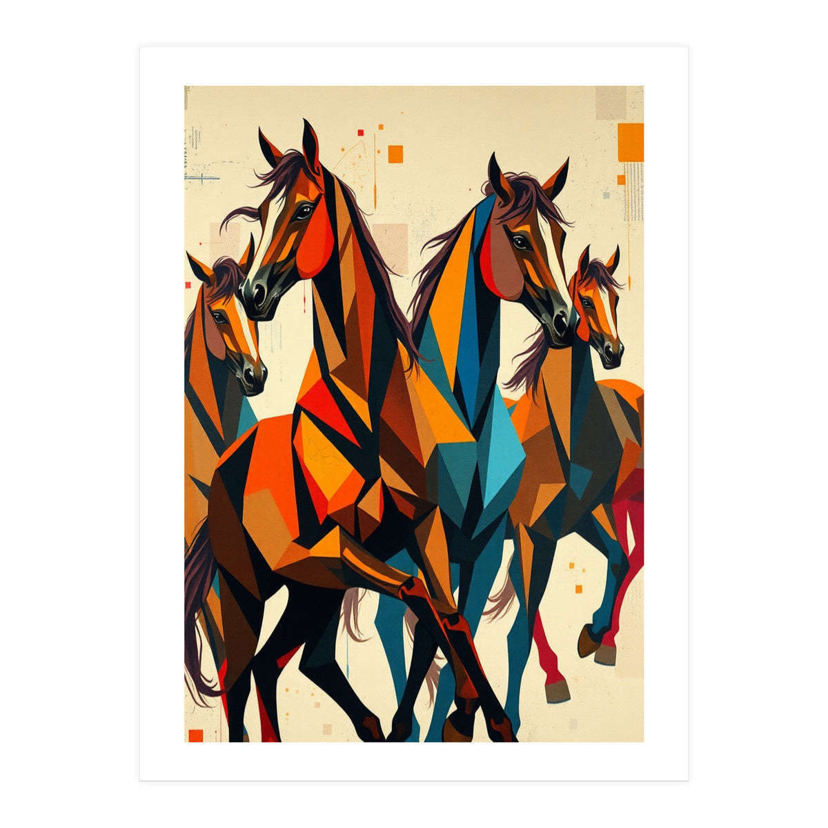 Abstract Horse Modern (Print Only)