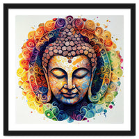 Rainbow Mandala Buddha Portrait