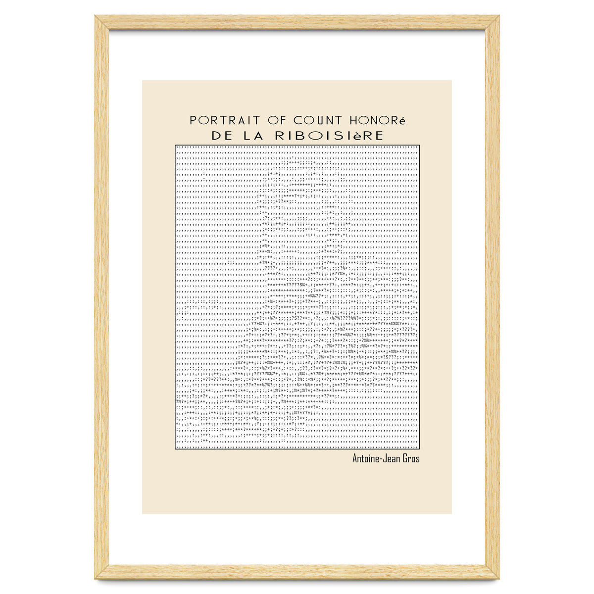 Portrait of Count Honoré de La Riboisière – Antoine-Jean Gros (ascii art)