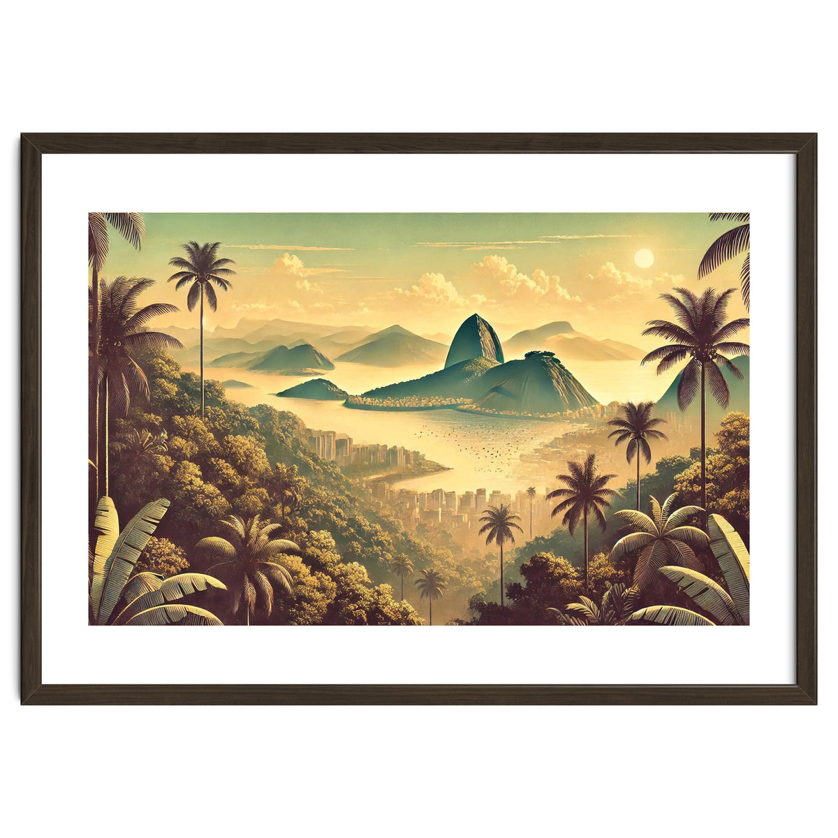 Vintage Brazil, Rio De Janeiro Tropics Poster