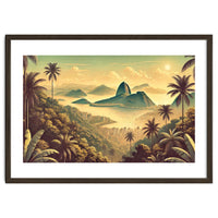Vintage Brazil, Rio De Janeiro Tropics Poster