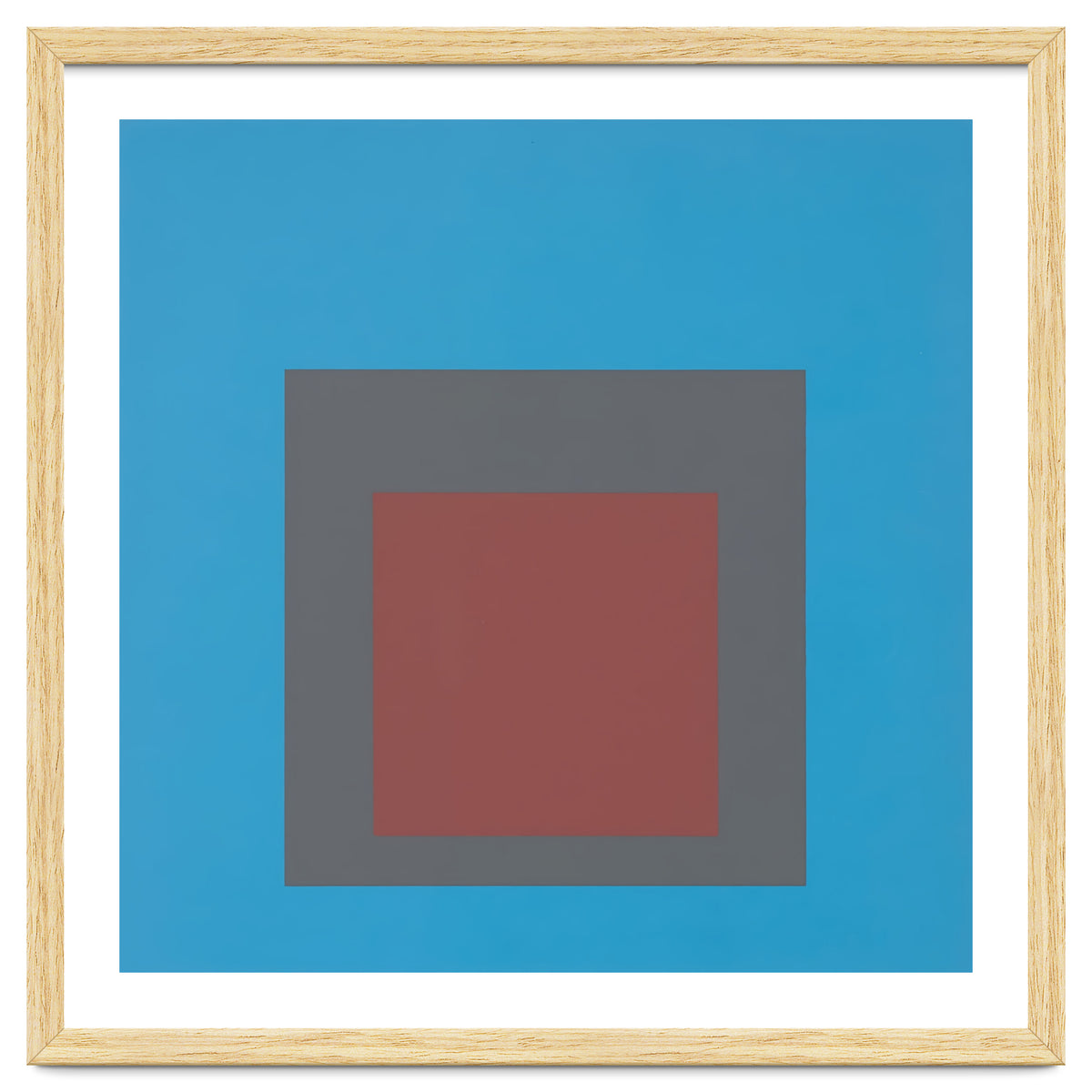 JOSEF ALBERS - HOMAGE TO THE SQUARE, BLUE, DARK RED