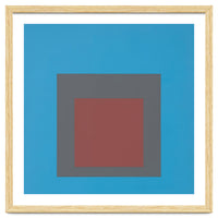 JOSEF ALBERS - HOMAGE TO THE SQUARE, BLUE, DARK RED