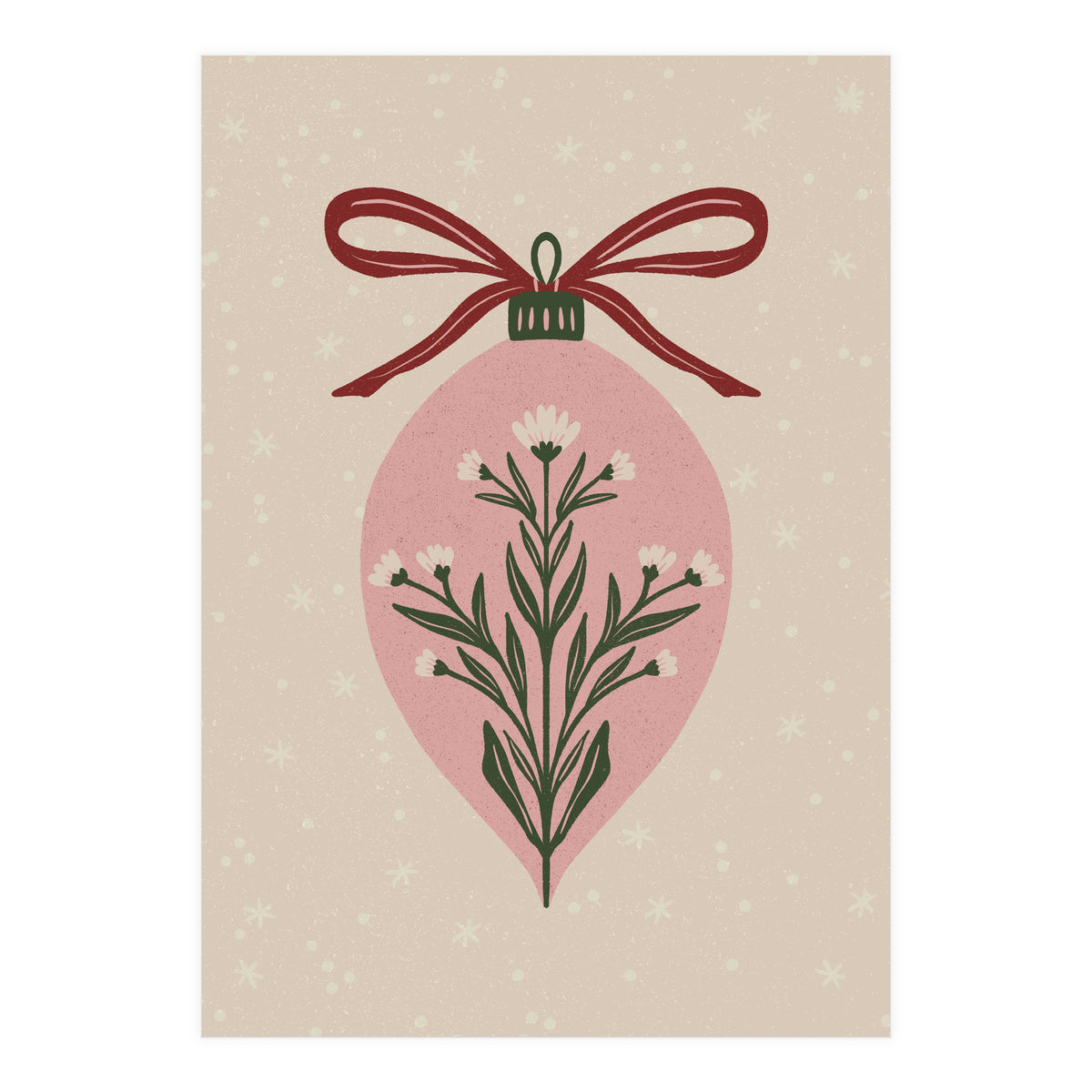 Christmas Floral Globe (Print Only)