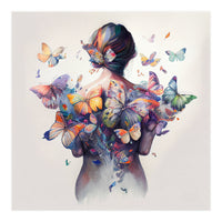 Watercolor Butterfly Embrace (Print Only)